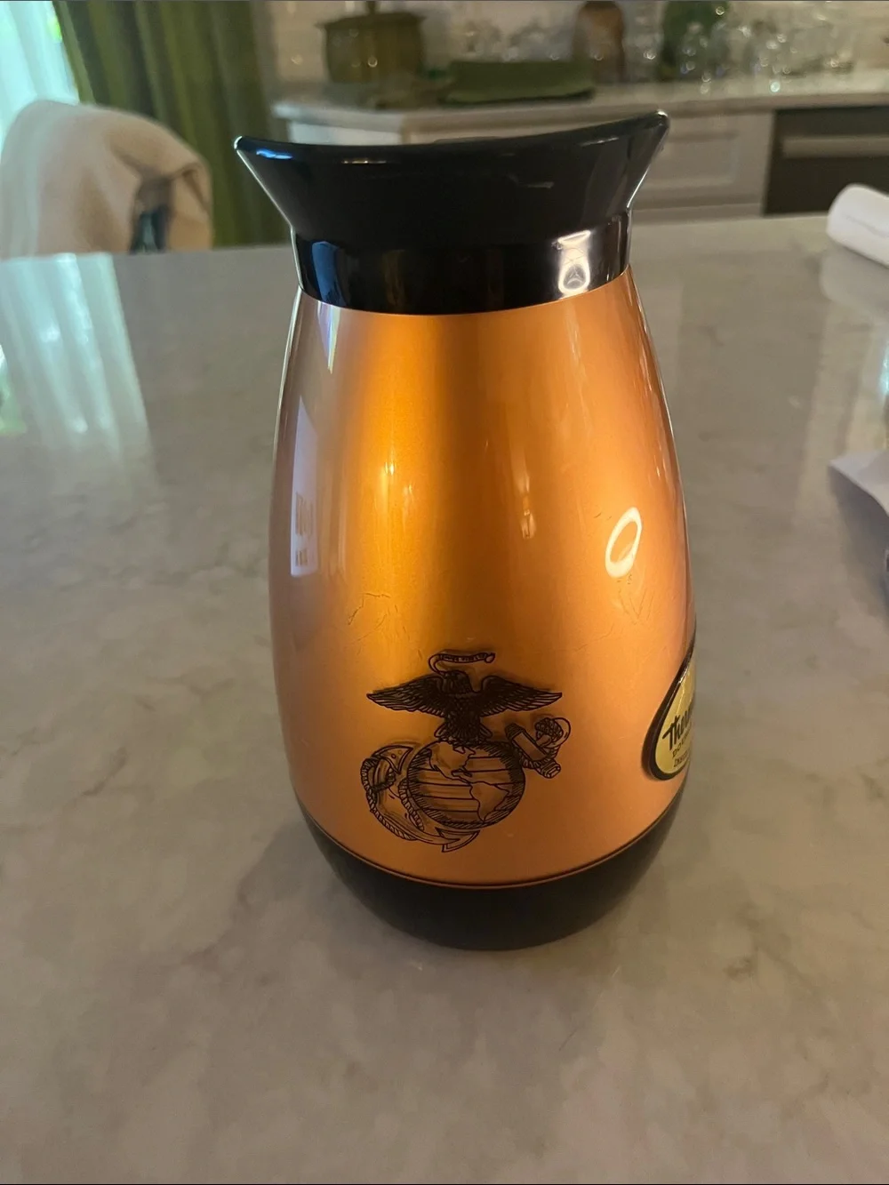 MCM Mid Thermo-Serv Sparkly Copper and Black hot cold beverage server carafe